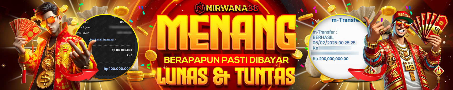 Nirwana88 | Menang Berapapun Pasti Dibayar Lunas